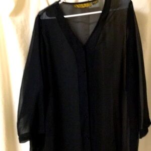 Sheer sleeve outdoor Summer weather blouse.